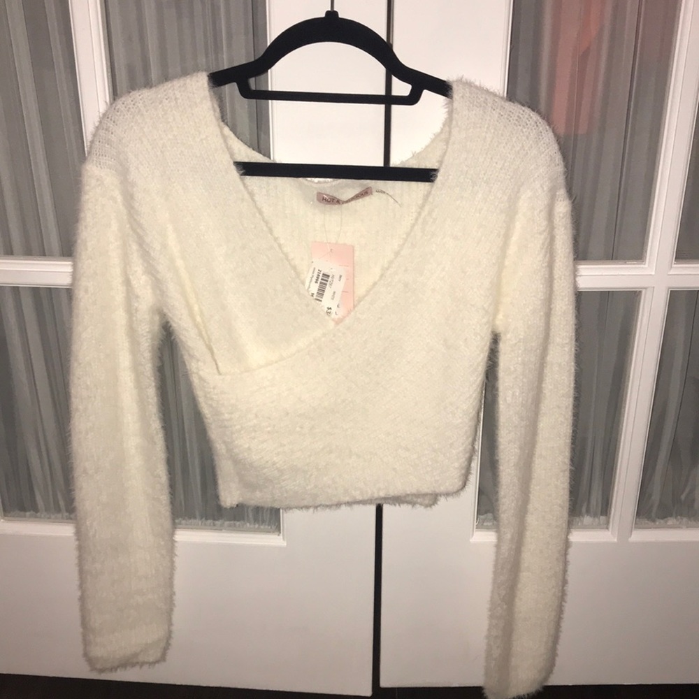 Fuzzy White Sweater